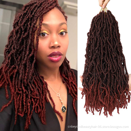 Faux Locs Crochet Hair Crochet Wavy Hair Pre Looped Dreadlocks Natural Goddess Crochet Hair Curly African Roots Braid